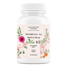 Witamina D3 + K2 10000 IU 200 μg 90 kapsułek | Manufaktura Witamin