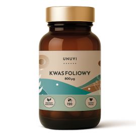 Kwas Foliowy 800 μg 120 kapsułek wegetariańskich UNUVI