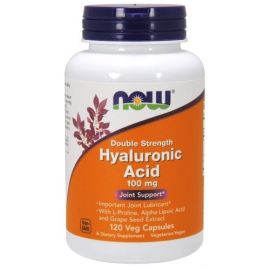 Hyaluronic Acid NOW Foods 100mg Double Strength - 120 wegetariańskich kapsułek