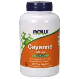 Cayenne NOW Foods 500mg - 250 wegetariańskich kapsułek
