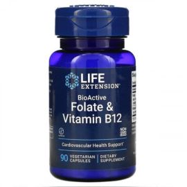 BioActive Folate & Vitamin B12 Life Extension 90 wegetariańskich kapsułek