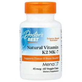 Natural Vitamin K2 MK7 with MenaQ7 Doctor's Best 45mcg - 60 wegetariańskich kapsułek
