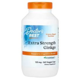 Extra Strength Ginkgo Doctor's Best 120mg - 360 wegetariańskich kapsułek